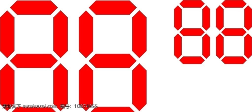 液晶空心字8 空心字 数字8 液晶字 价格字 lcd字体