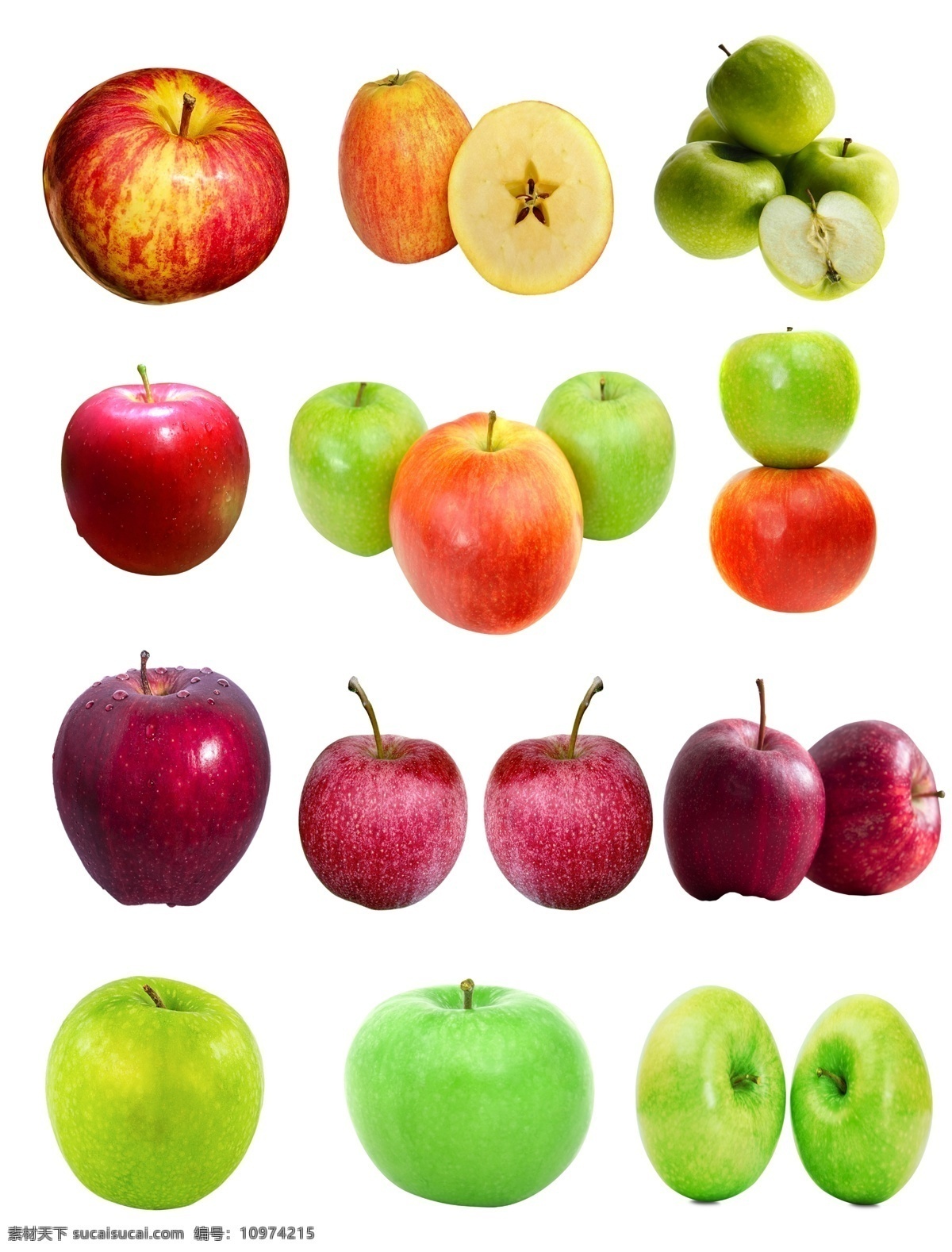 苹果素材图片 苹果 红苹果 青苹果 切开的苹果 蛇果 国光苹果 免扣素材