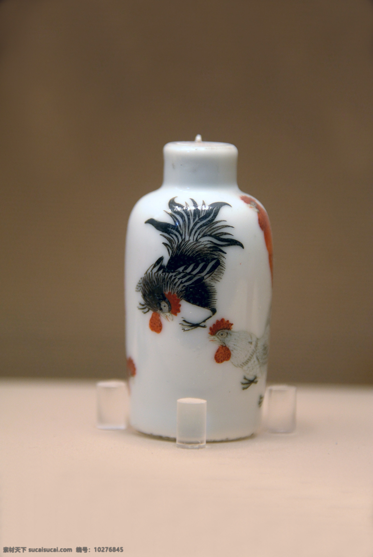 鼻烟壶 瓷器 古典 传统纹样 动物 公鸡 工艺品 传统文化 文化艺术