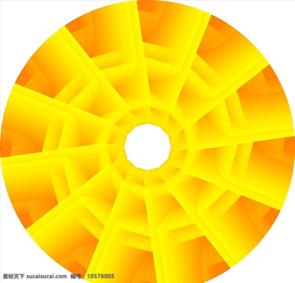 旋转图形设计 旋转图形 对称 圆形 色彩 矢量 矢量素材