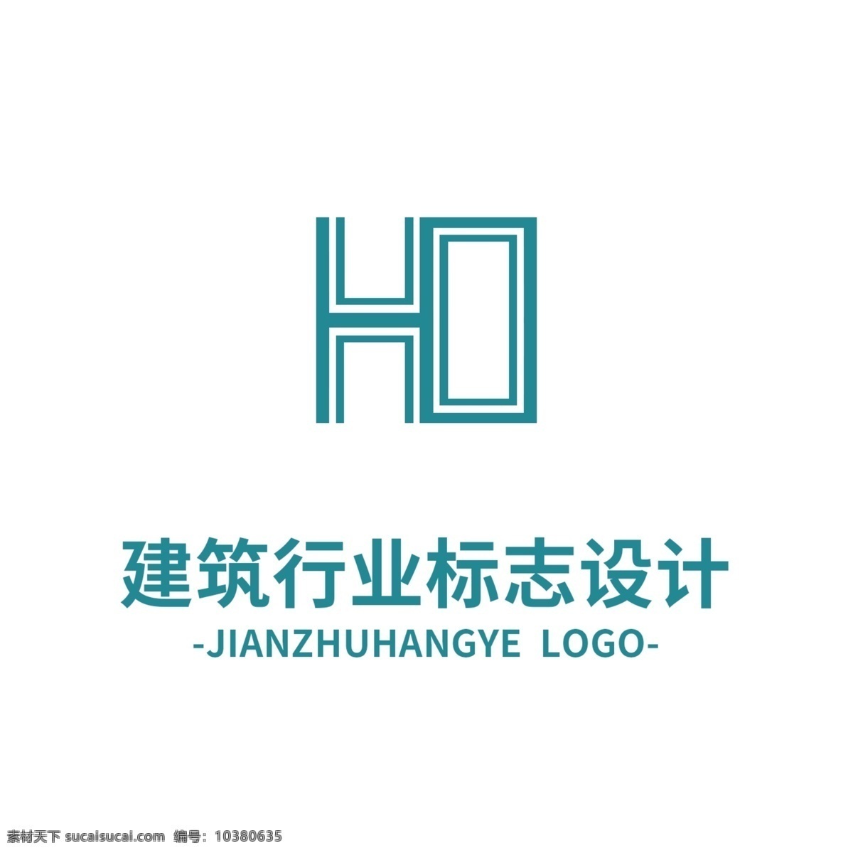 建筑 行业 标志设计 logo 标志 行业标识 装修 装潢 装饰 蓝色