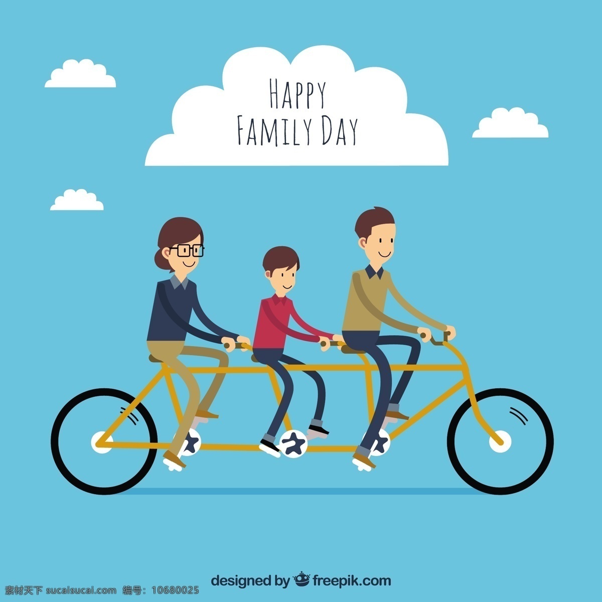 带 自行车 家庭 人 爱 云 母亲节 庆祝 母亲 父亲 父亲节 幸福的家庭 幸福 国际 日 关系 梅 兄弟