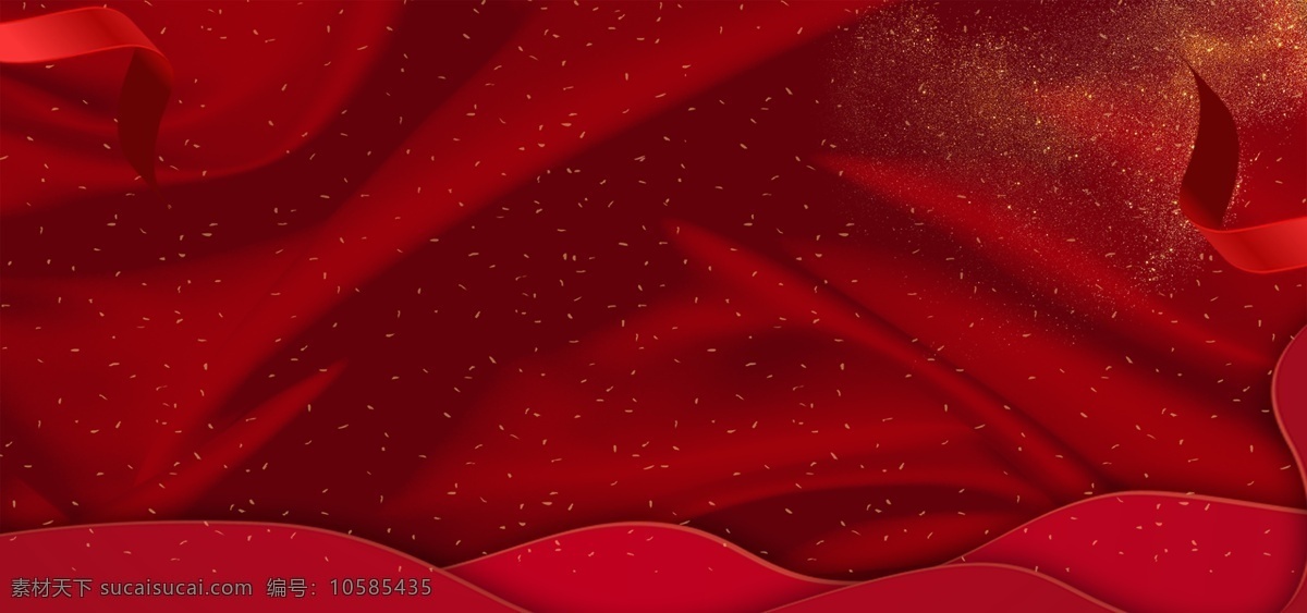 金 点 红色 背景 金点 丝带 红色边框 红丝绸 活动 红色背景 背景素材