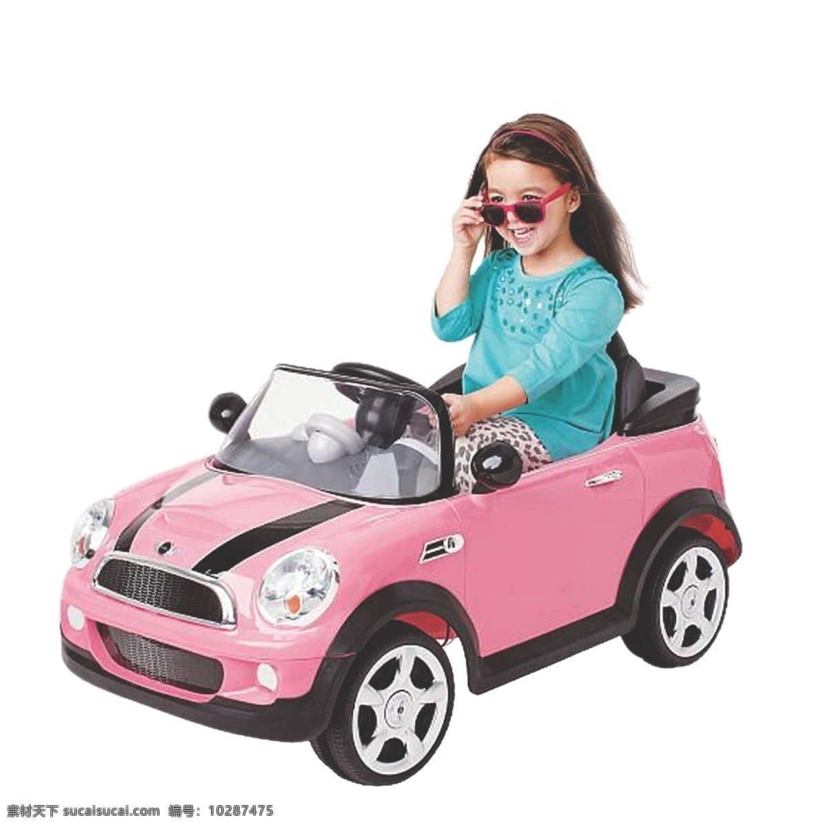 迷你车素材 迷你车 小孩 玩具 车 迷你 粉红车 小车 小孩带墨镜 卡通设计