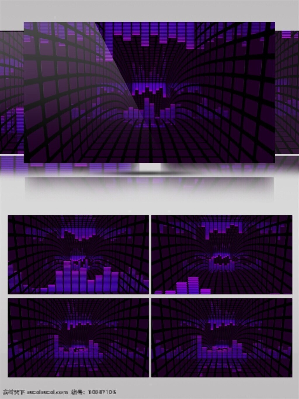 紫色 律动 方格 高清 视频 光斑散射 光束 视觉享受 手机壁纸 旋律