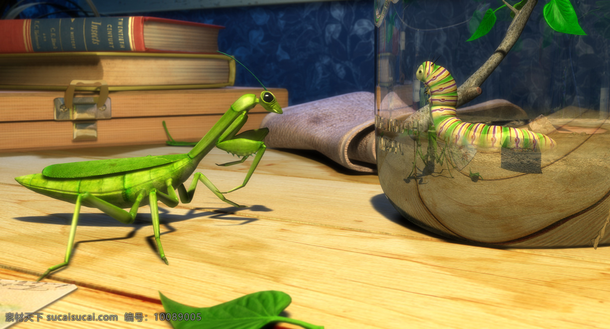 螳螂的寓言 the mantis parable 螳螂 3d设计 3d作品 设计作品 设计图库