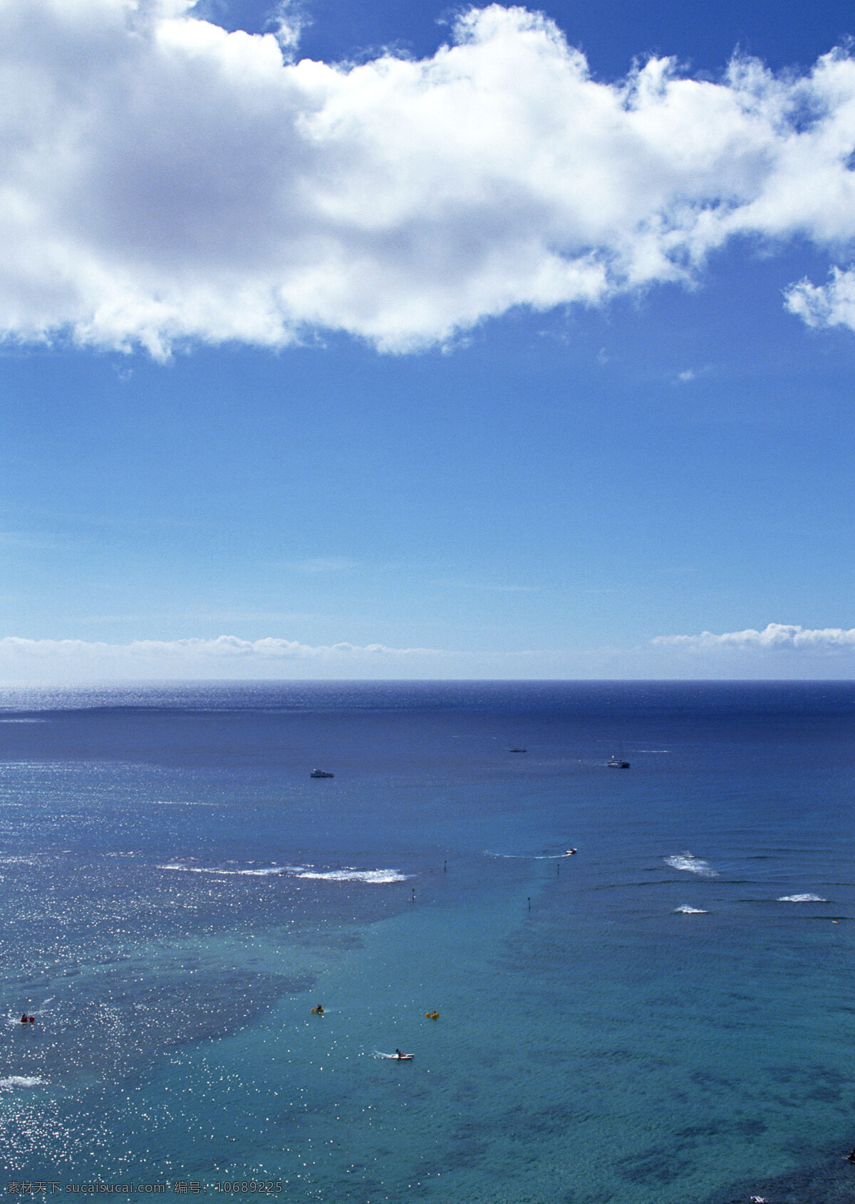 大海 全景 旅游 风景区 夏威夷 夏威夷风光 悠闲 假日 碧海蓝天 美境 大海图片 风景图片