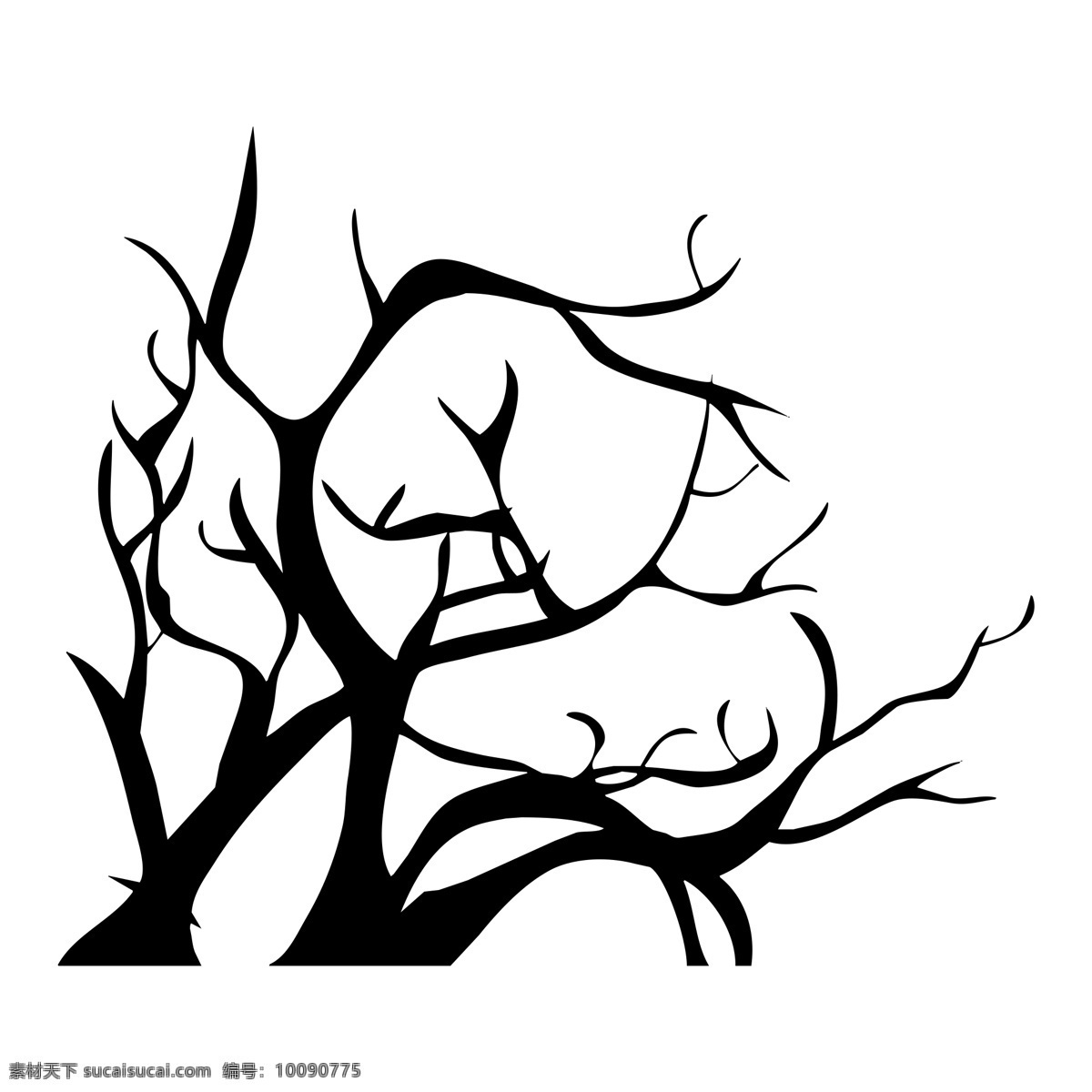 清新 水彩 树木 卡通 透明 树枝 小树 浪漫 唯美 清雅 装饰图案 免扣素材