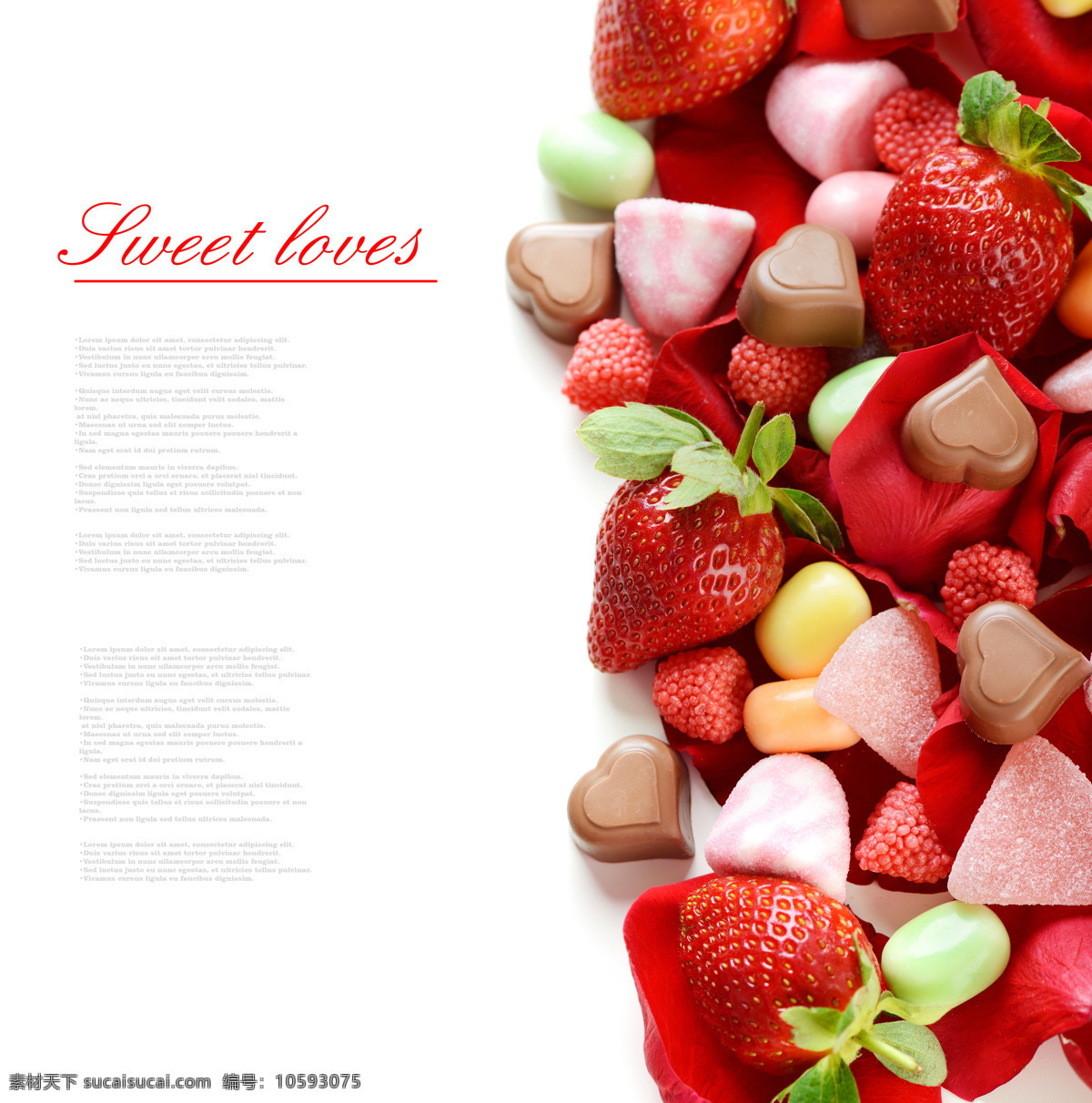 草莓 巧克力 糖果 背景 巧克力糖果 字母 心型 红色 蔬菜图片 餐饮美食