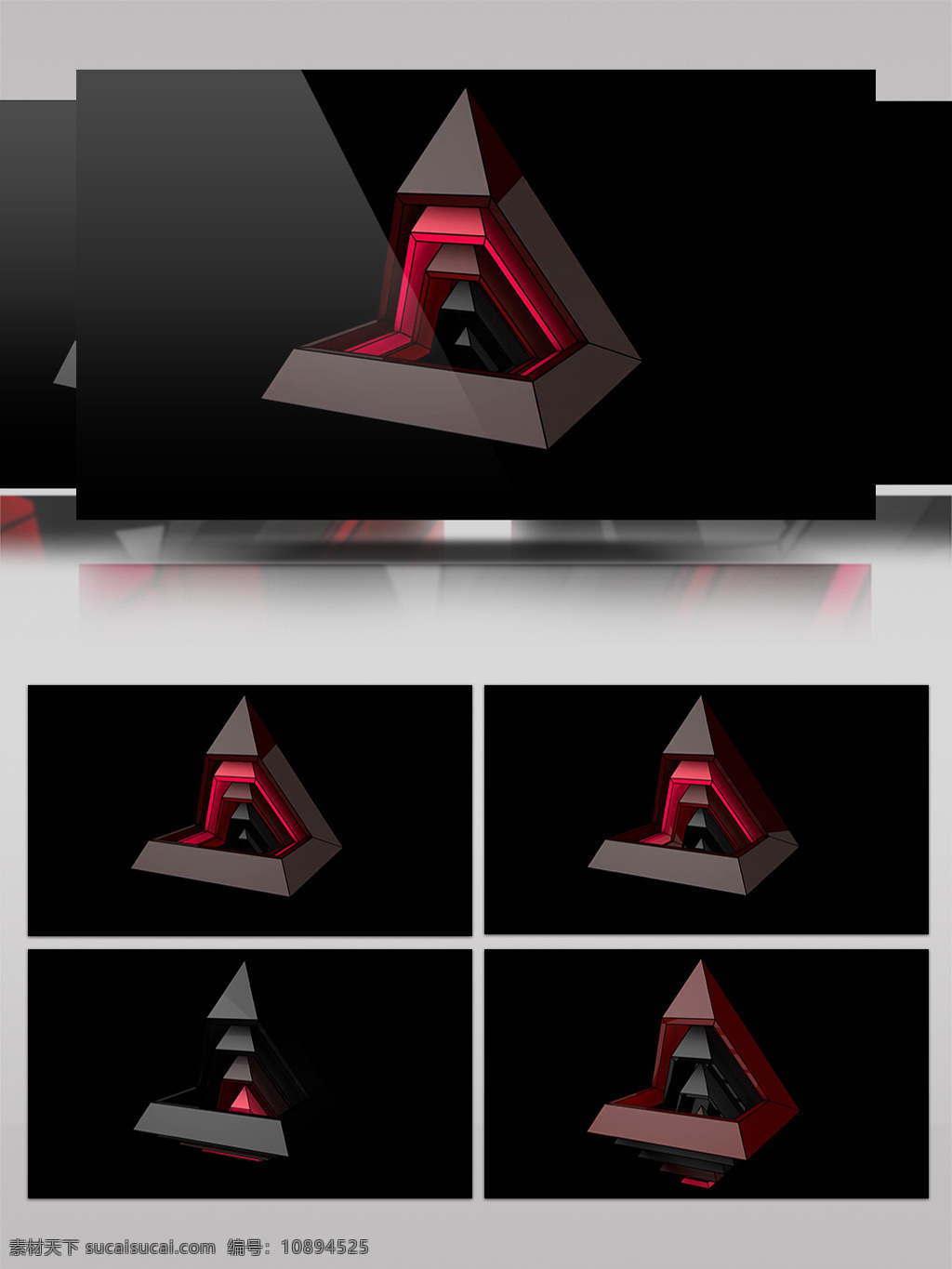 黑色 创意 楼梯 视频 台阶 三棱锥 视频素材 动态视频素材
