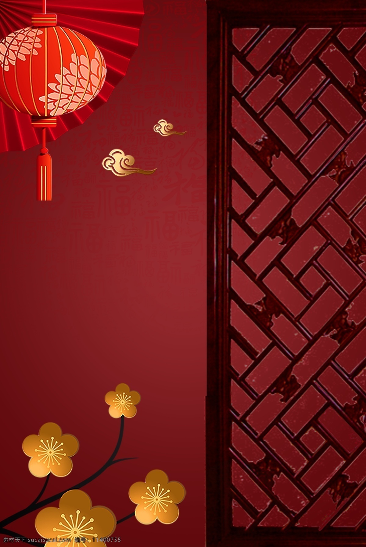 中国 风 红色 古风 木门 广告 背景 中国风 中国风背景 红色背景