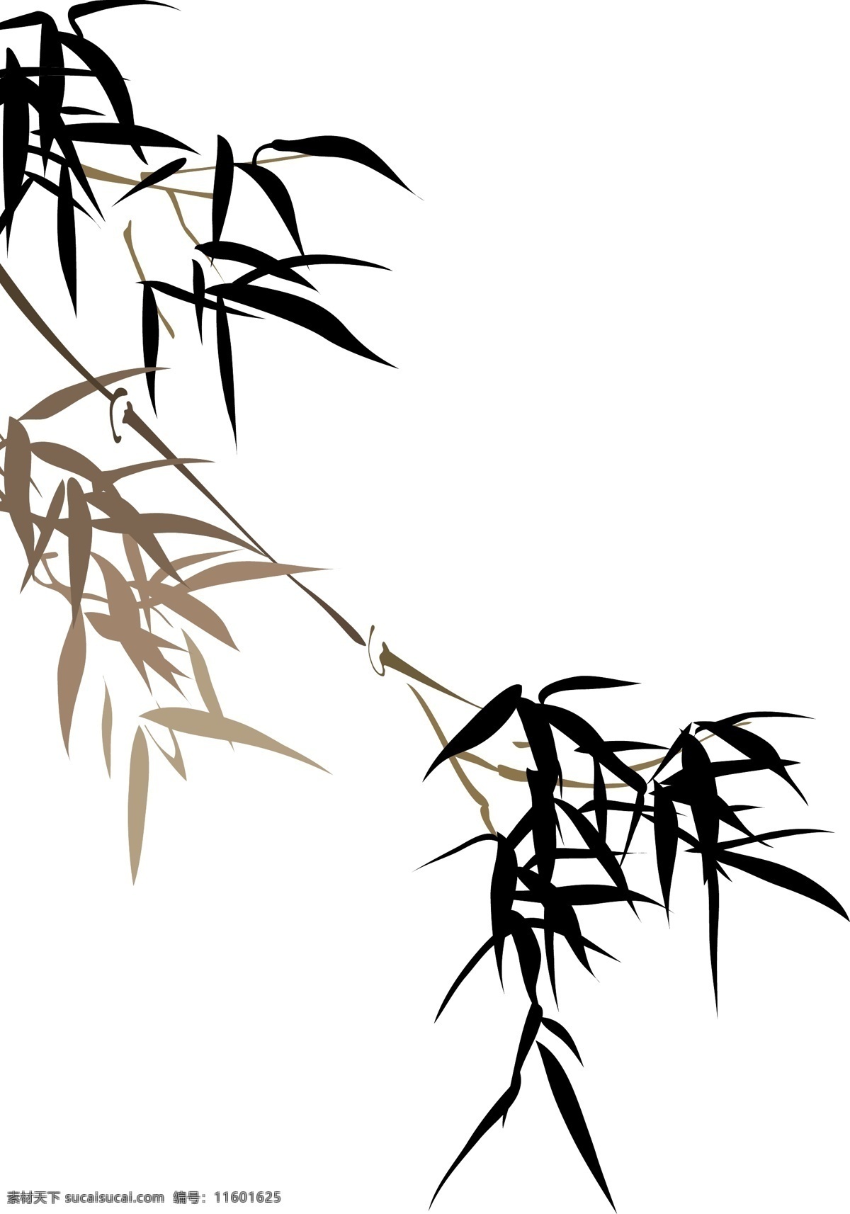梅兰 菊 竹 水墨画 矢量图 生物世界 花草 矢量图库