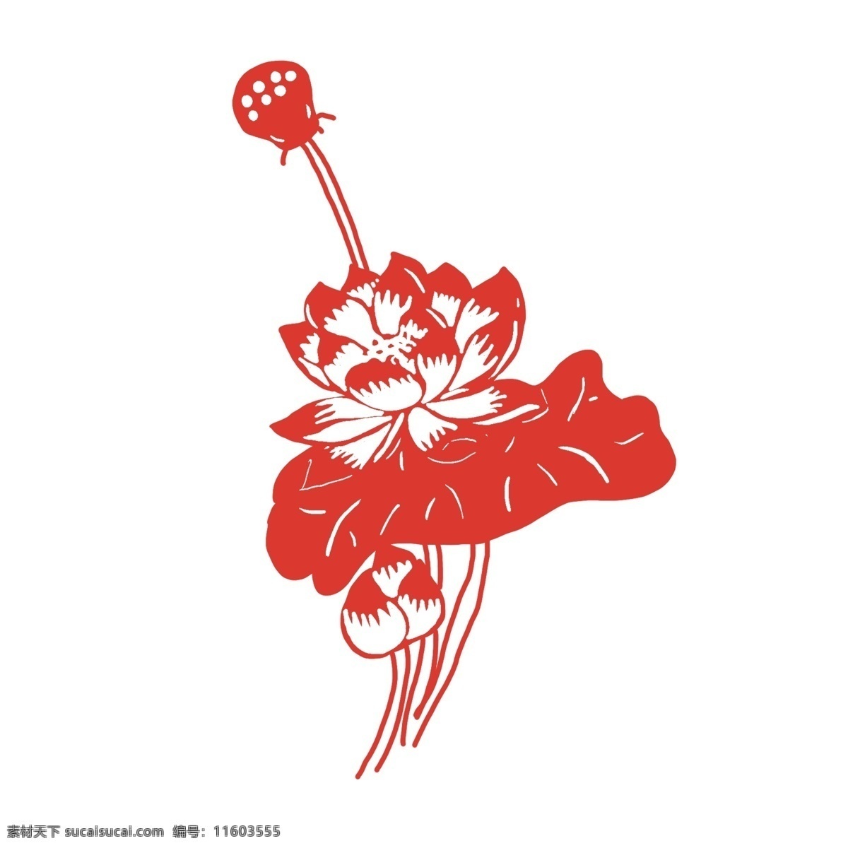 红色 莲花 手绘 中国 风 元素 中国风 卡通 简约 花 红色花朵 手绘花 简单 红色卡通 中国风花朵