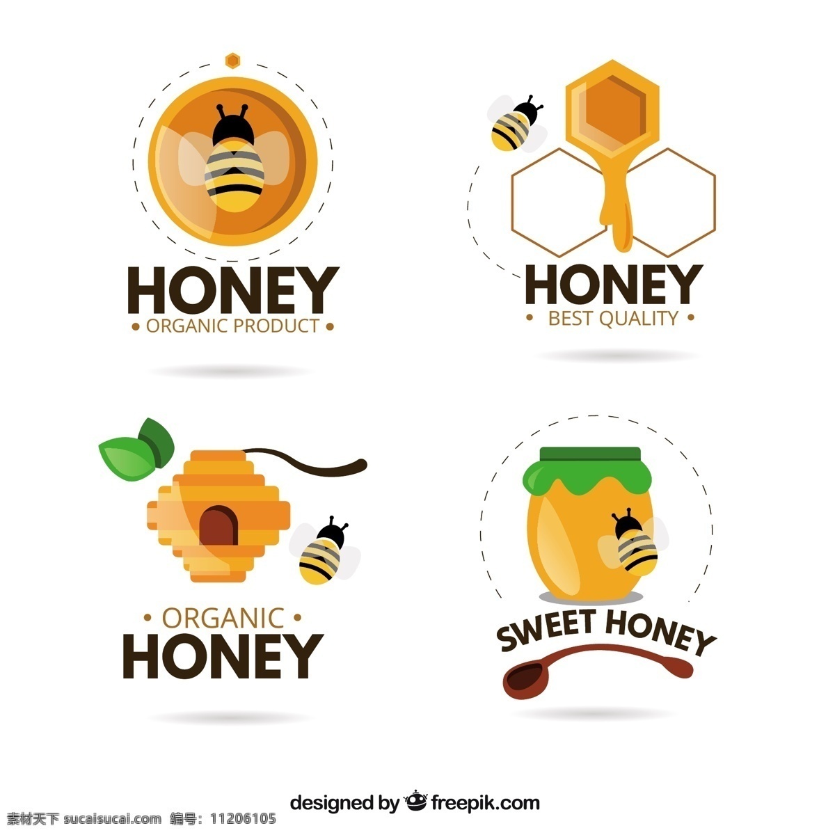 有机 蜂蜜 有趣 标志 商业 自然 动物 标签 蜜蜂 企业 有机的 甜蜜的 公司 品牌 六角 贴纸 企业形象 装饰 符号
