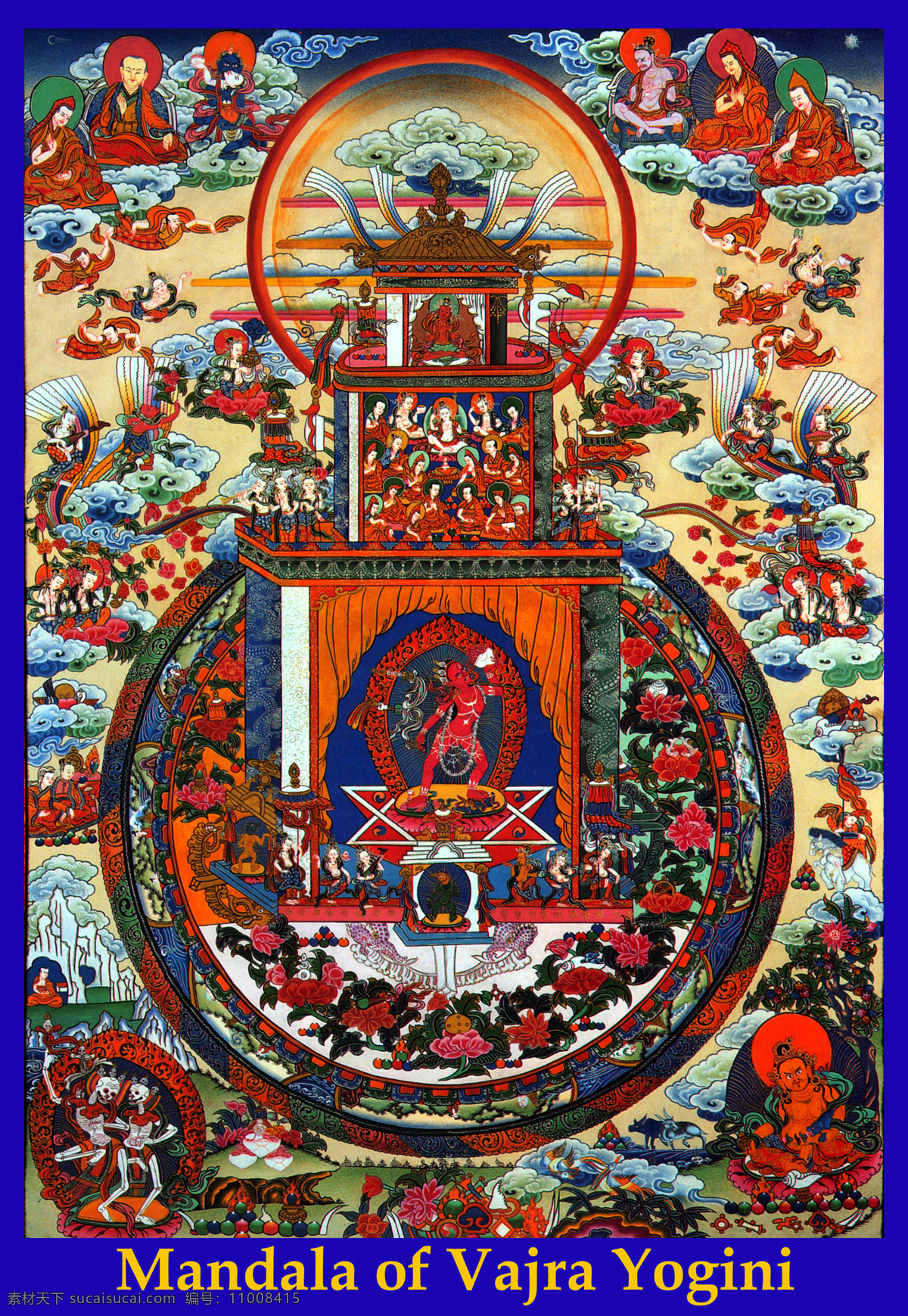 金刚 瑜伽 母 坛 城 唐卡 文化艺术 西藏 宗教信仰 金刚瑜伽母 坛城 曼陀罗 佛母 度母