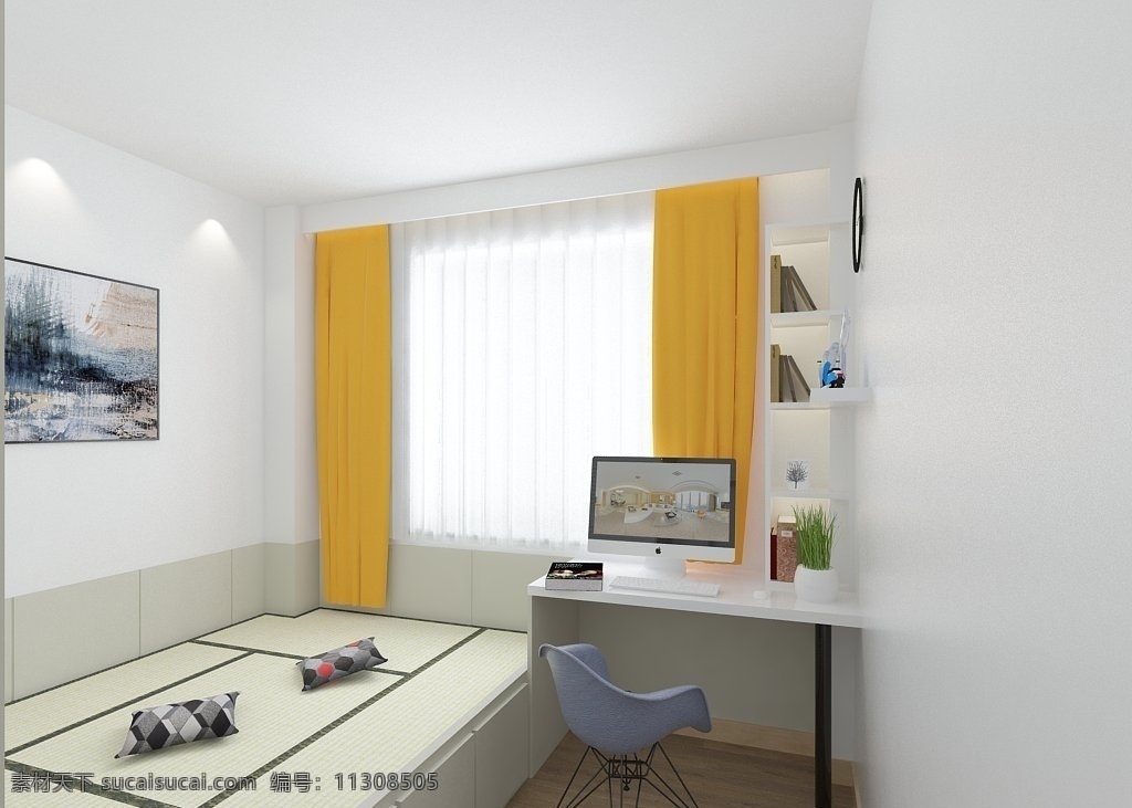 卧室小练 草图大师模型 卧室 2015 自己做 可渲染 灯光齐全 草图大师之作 3d设计 室内模型 skp