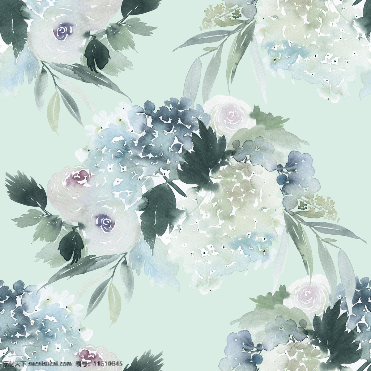 手绘水墨花卉 手绘 水墨 花卉 中国风 渲染 抽象 底纹边框 花边花纹