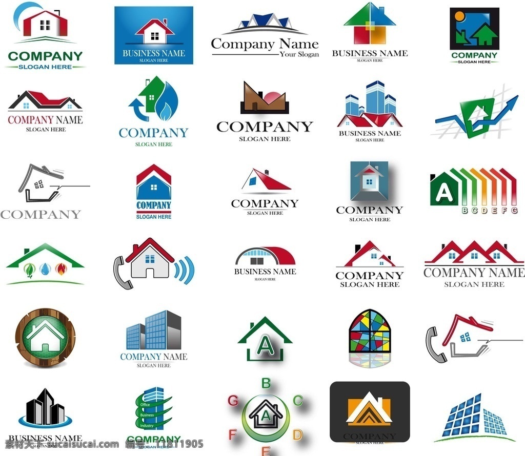 房地产图标 图标 标识 创意图案 商业图标 公司图标 企业 logo logo设计
