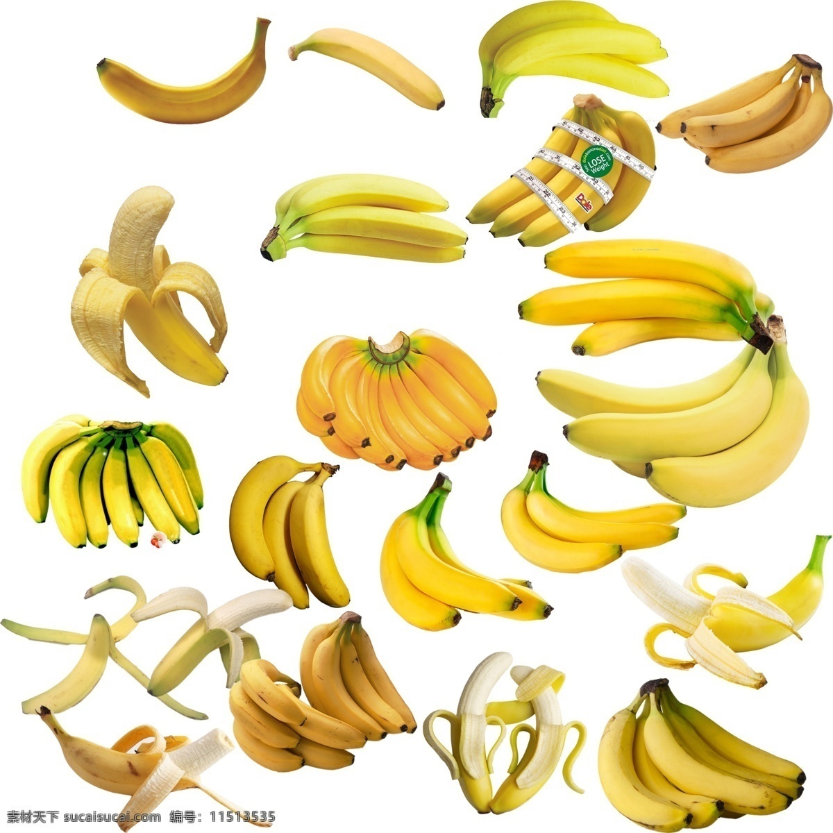香蕉 大全 分层 香蕉大全 香蕉分层 香蕉皮 剥开的香蕉 一串香蕉 psd源文件