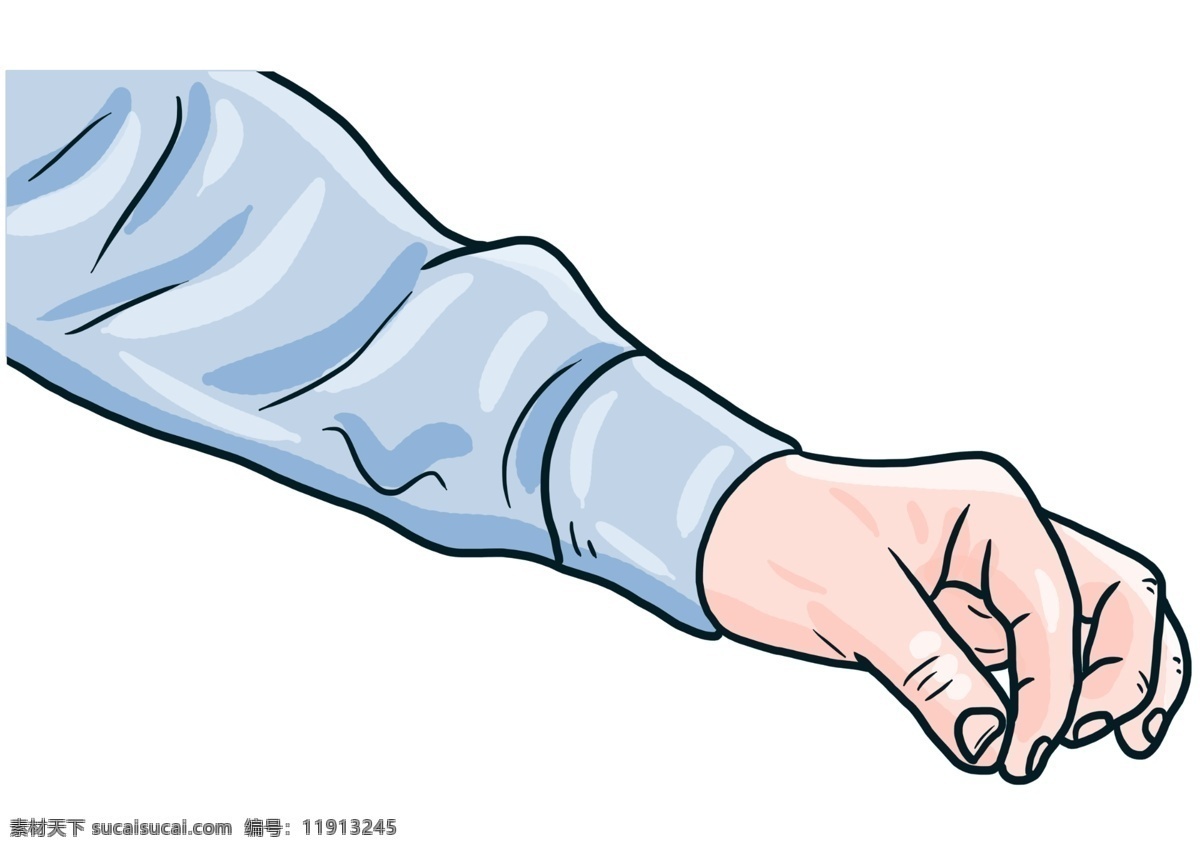 手绘 卡通 胳膊 手臂 手指头 手 海报配图 男人的手 插画 小清新色系