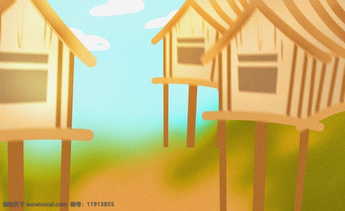 简约 线条 背景 房屋 卡通 彩色 创意 装饰 设计背景 海报背景 图案 背景素材