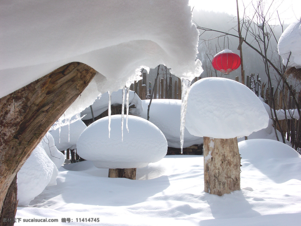 冰雪 雪乡 大自然 风光 东北农家院 自然景观 自然风景 灰色