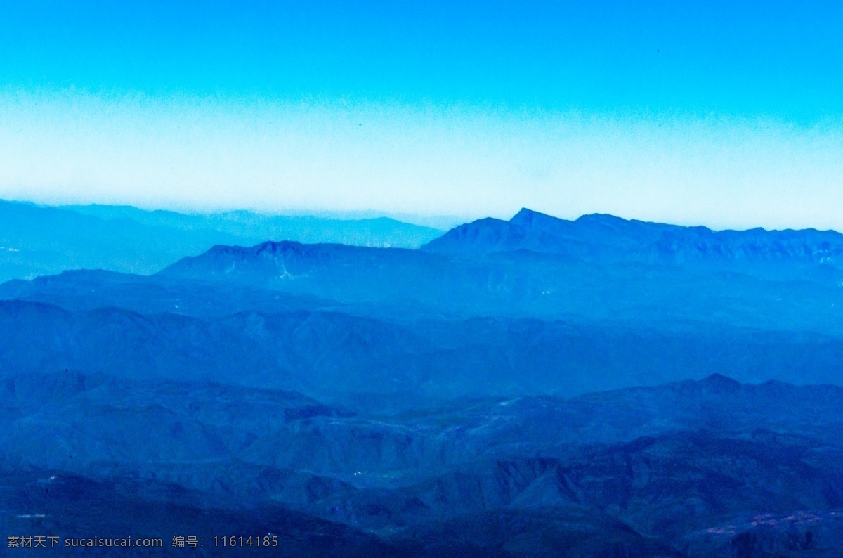 远山 蓝色远山 缥缈远山 山 虚化远山 蓝色树林 自然景观 山水风景