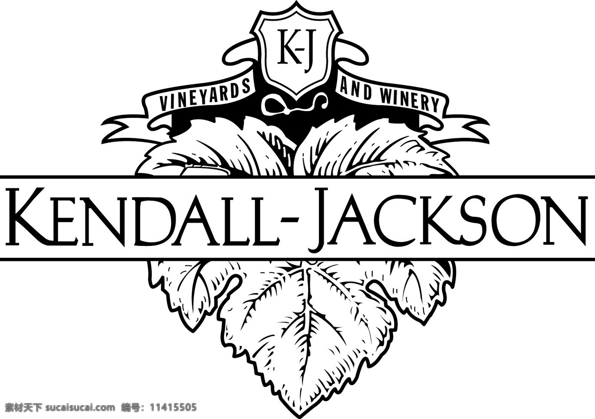 肯德尔杰克逊 矢量标志下载 免费矢量标识 商标 品牌标识 标识 矢量 免费 品牌 公司 白色