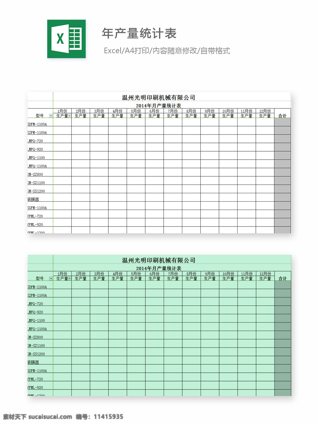 年产量统计表 表格 表格模板 表格设计 图表 统计 年产量