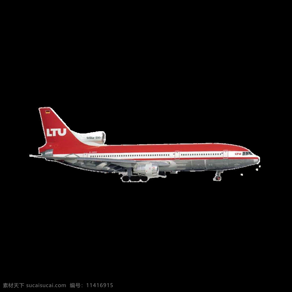 手绘 飞机 高空 元素 卡通 红色飞机 商业
