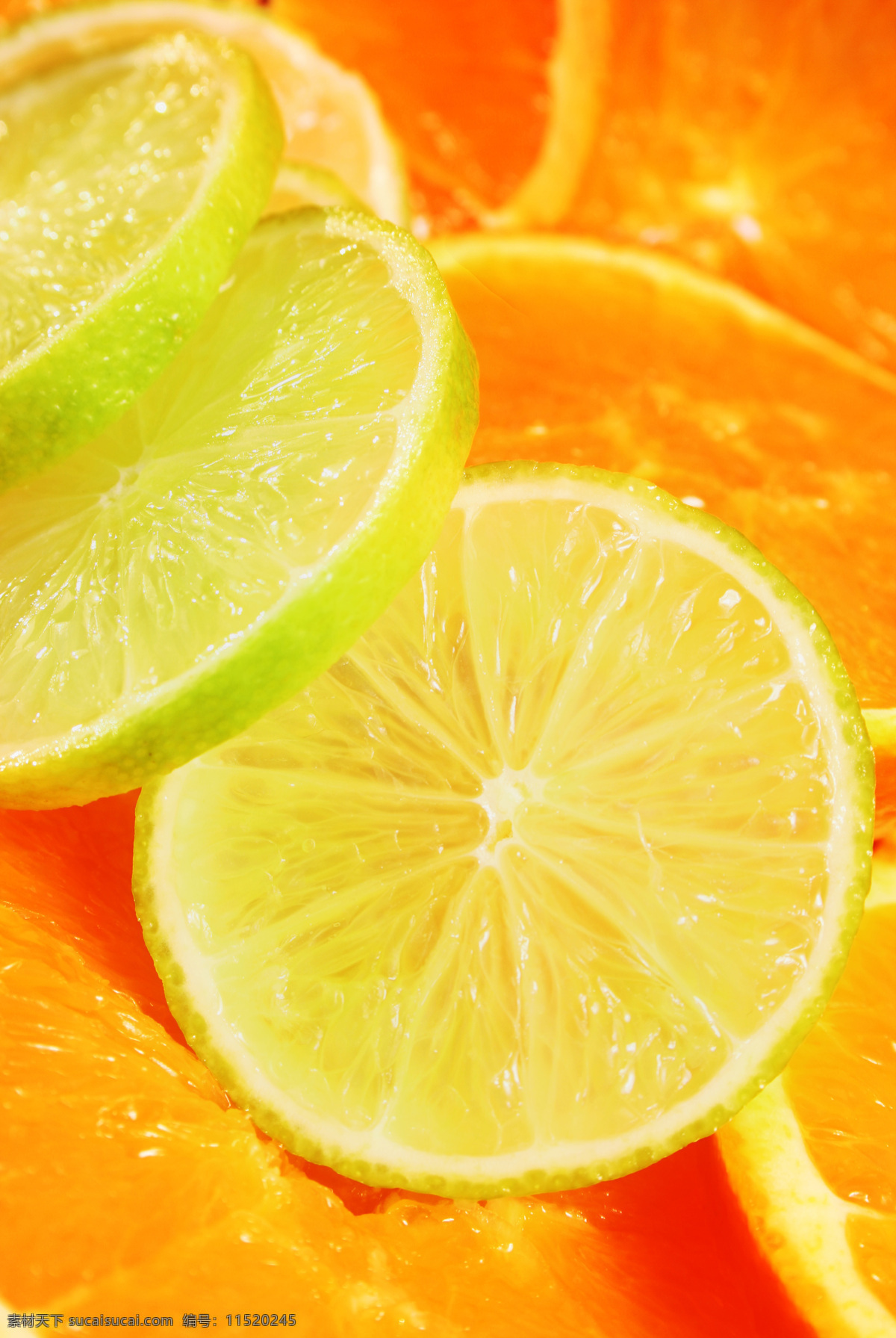 水果 新鲜水果 柠檬 橙子 柠檬片 水珠 水滴 背景图片 水果背景 底纹背景 果肉 果粒 水果蔬菜 餐饮美食 黄色