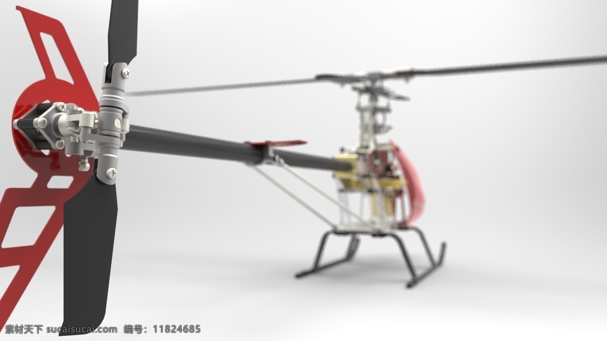 rc 直升机 keyshot 渲染 插件 斯蒂恩 温特 3d模型素材 建筑模型