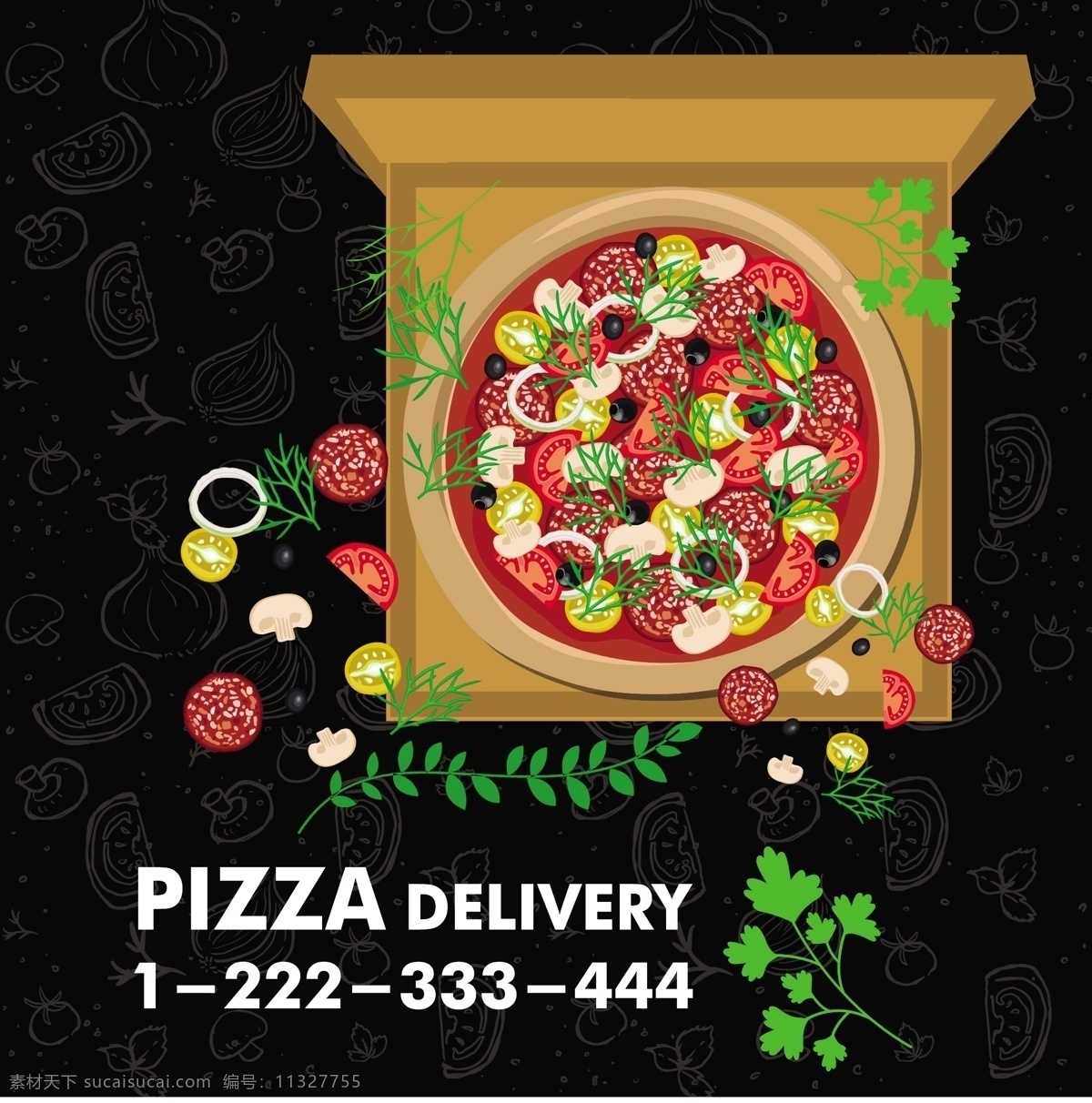 彩色 风格 背景 免费 矢量 比萨 促销 广告 披萨广告背景 水果披萨 风光 矢量背景