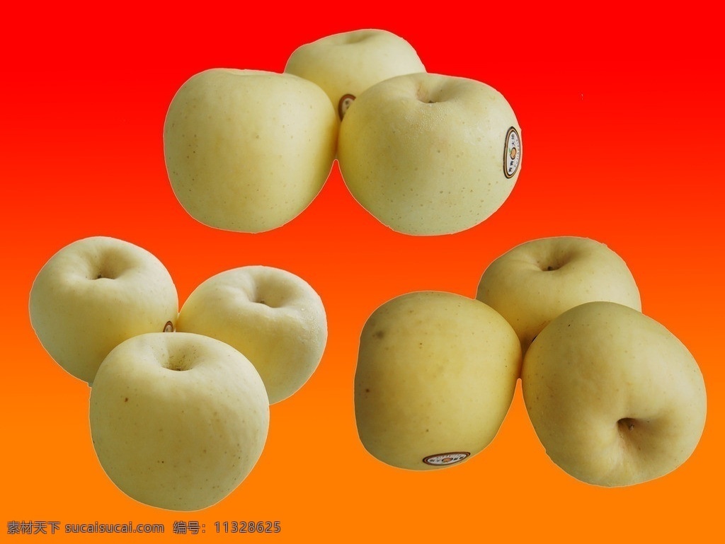 苹果 黄苹果 黄元帅 金苹果 水果 糖心 分层 源文件