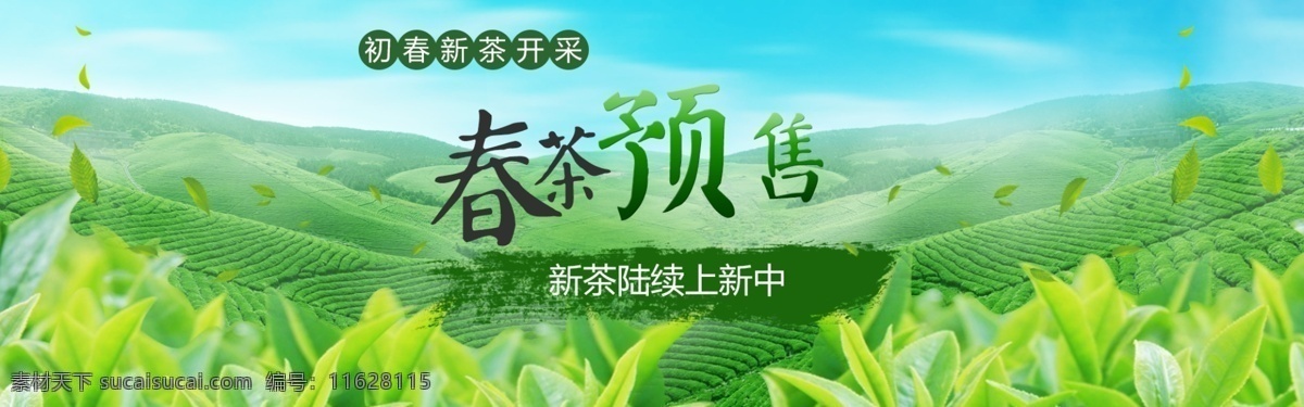 茶叶 banner 春茶 川茶 电商 淘宝 首页 活动 分层
