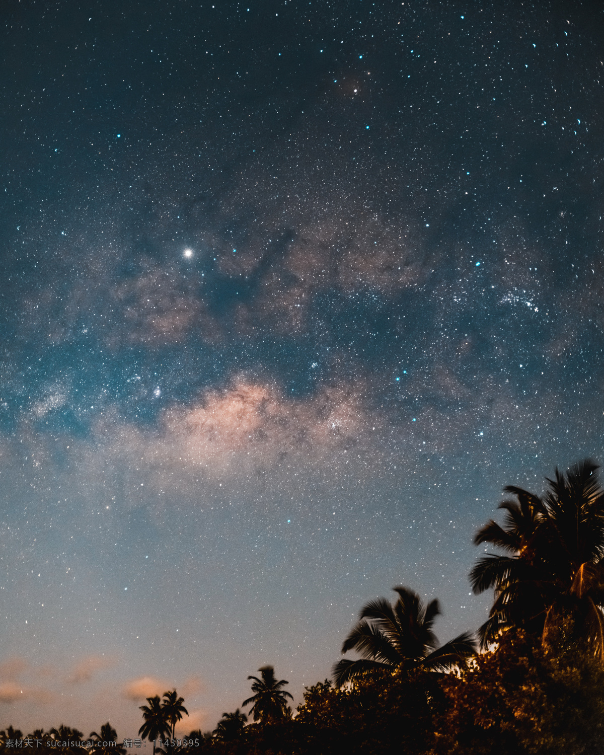 唯美 意境 海滩 夜晚 星空 浩瀚 银河 宇宙 星星 壁纸 黑夜 星河 繁星 太空 手机屏保 棕榈树 沙滩 自然景观 自然风光