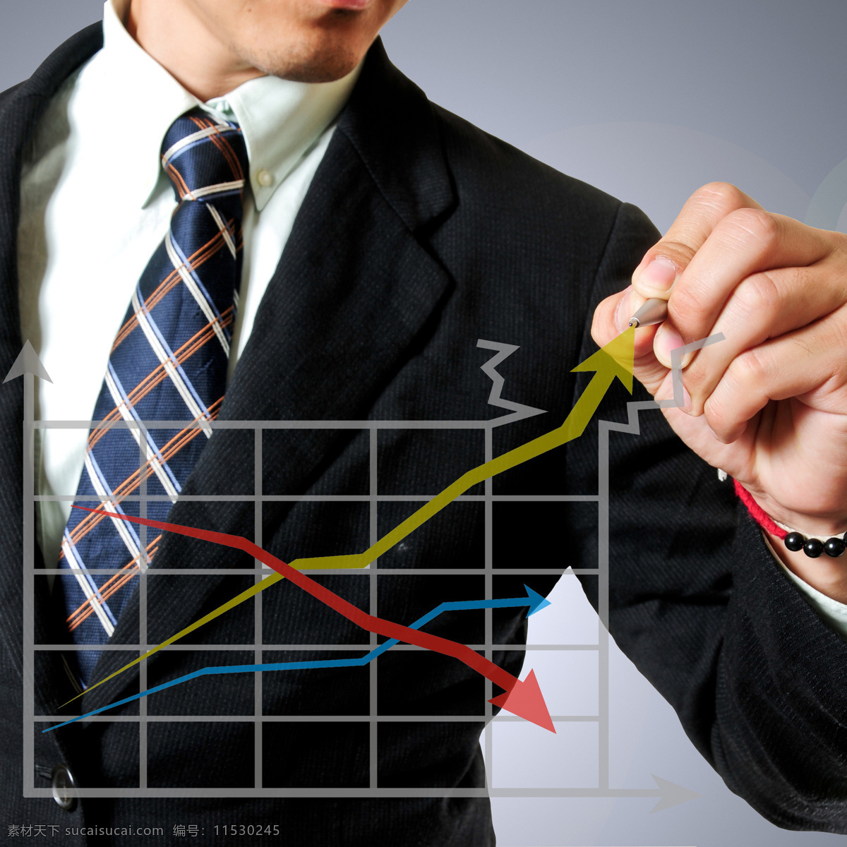 绘制 数据 图 商务 男士 箭头 商务男士 数据图 其他类别 商务金融