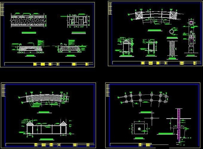 休息 廊 架 园路 施工图 cad图纸 施工图纸 cad素材 景观图纸