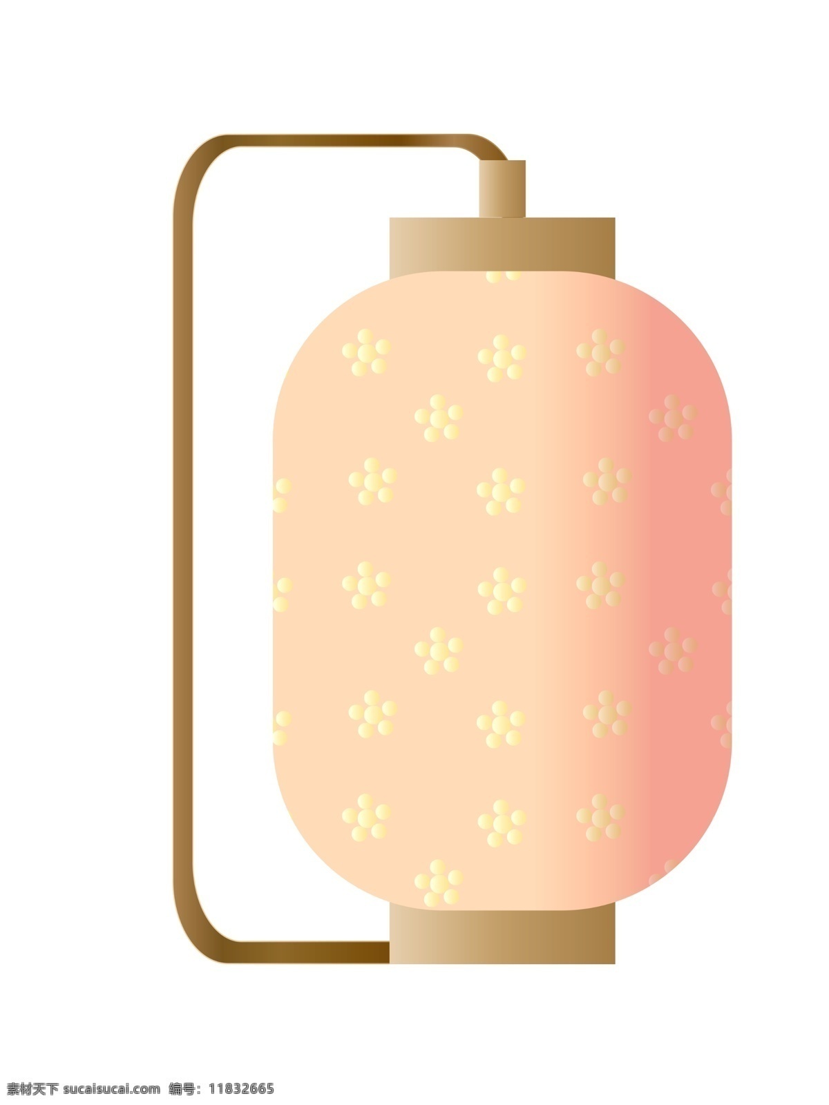 漂亮 樱花 灯笼 插画 灯 灯盏 创意 日本灯笼 日本灯笼插图 日式灯笼 一盏灯笼 樱花灯笼