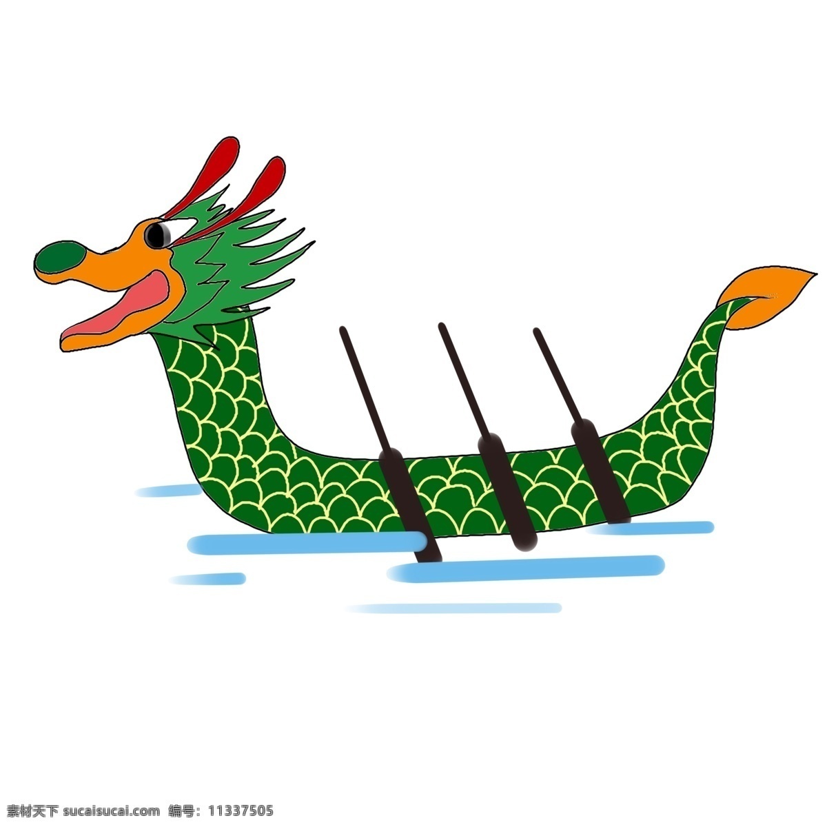 绿色 龙舟 木桨 木浆 在水面上 绿色的 船桨 图案 原创的 线条 三个木浆 前进的 高兴的