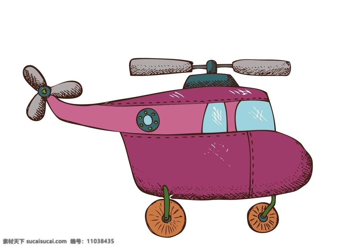 矢量 卡通 直升机 手绘 玩具 模板下载 手绘卡通玩具 生活百科
