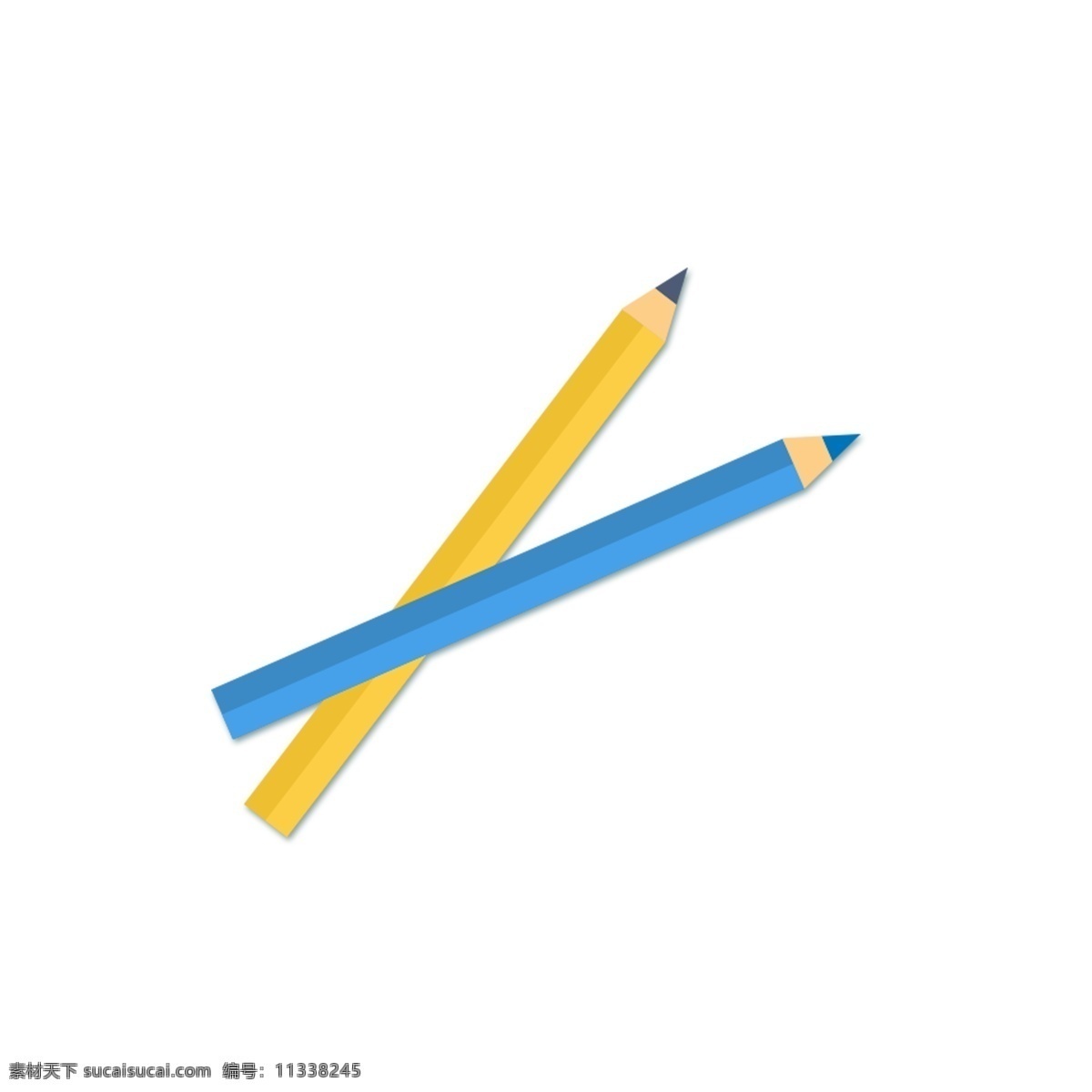 黄色蓝色铅笔 黄色 蓝色 铅笔 图案