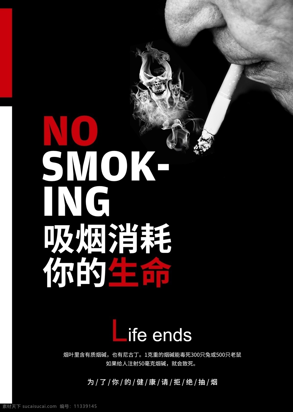 拒绝吸烟 禁止吸烟 吸烟 吸烟危害 珍爱生命 室内广告设计 海报