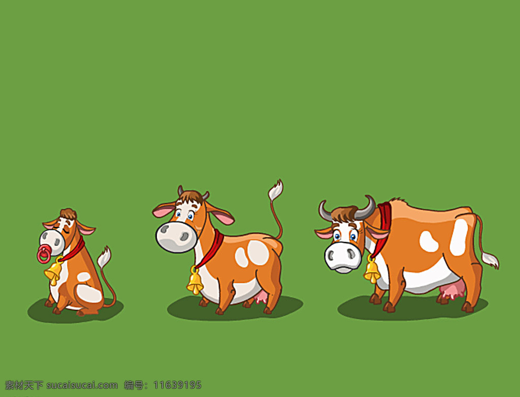 可爱 奶牛 flash 动物 多媒体 动画 动画素材 swf 绿色