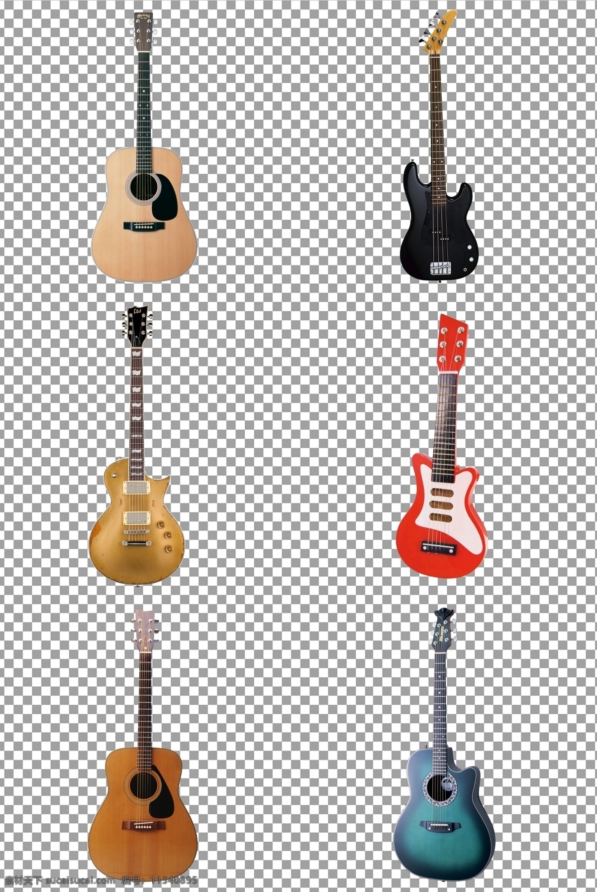 乐器吉他 样式多变 乐器 吉他 装饰 免抠 无背景 免抠图 抠图 元素 透明 通道 png免抠图 分层