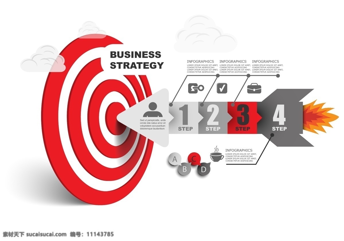 射箭 信息 图 缤纷 潮流 创意设计 多彩 箭头 立体 流程图 拼图 设计素材 时尚 矢量素材 信息图表 质感 矢量图 其他矢量图