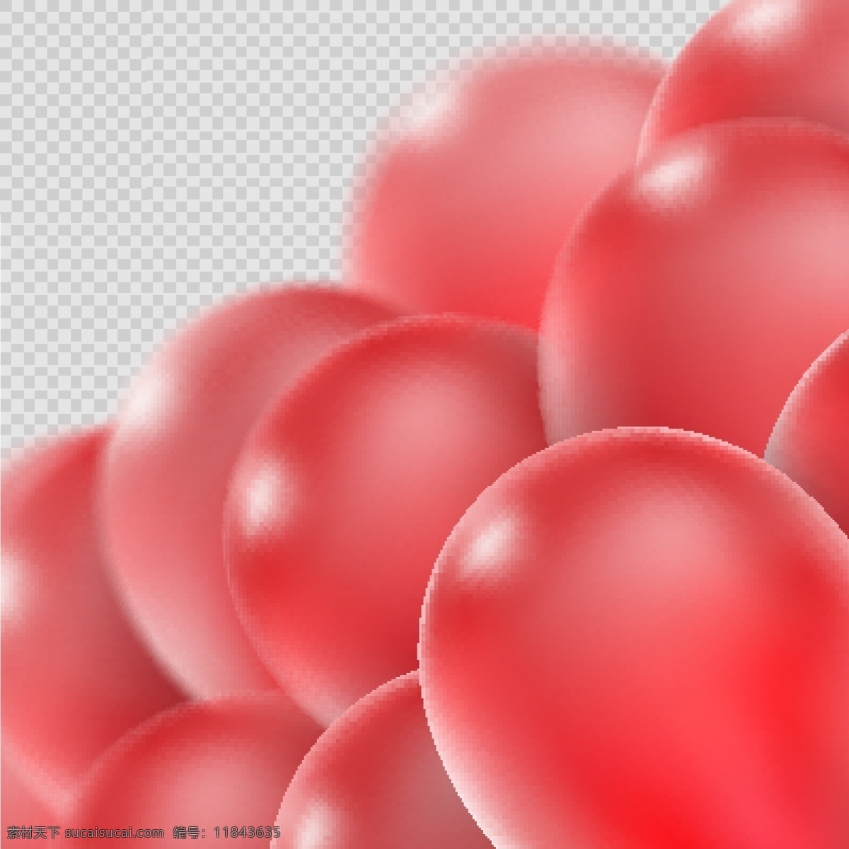 美丽 红色 气球 矢量 立体气球 红色气球 节日素材 庆祝 装饰 元素卡通 气球气球 背景 创意背景 抽象背景 底纹背景 粉色