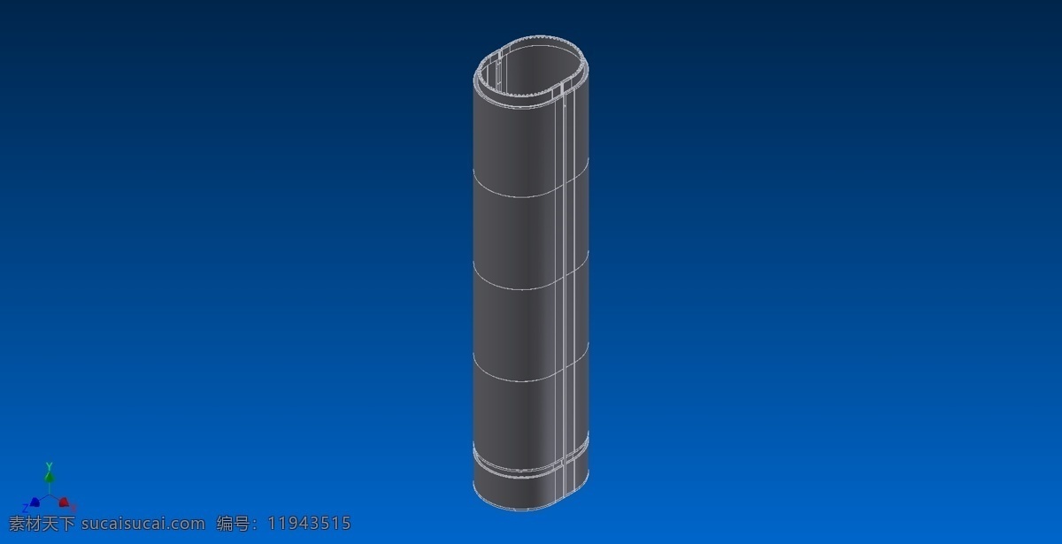 椭圆 柱 盖 建设 3d模型素材 建筑模型