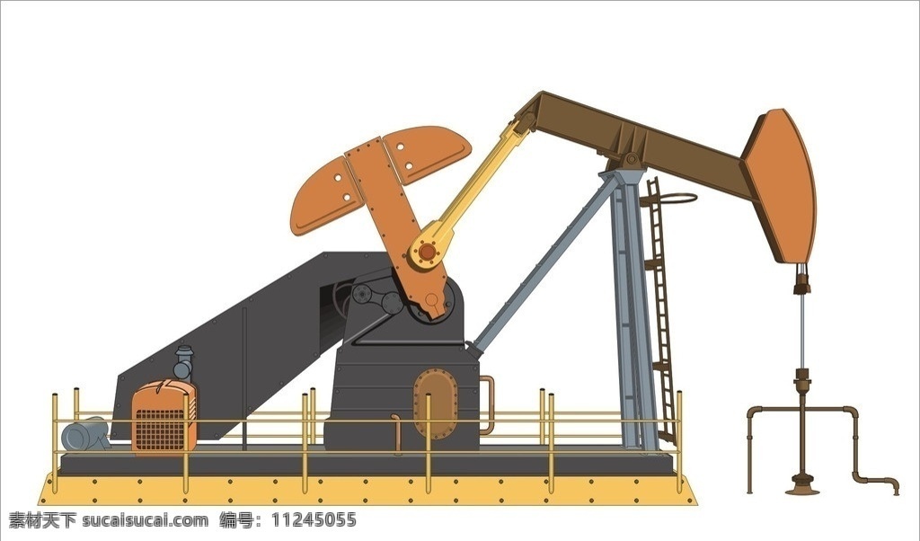 抽油机 磕头机 油田 矢量 现代工业 现代科技
