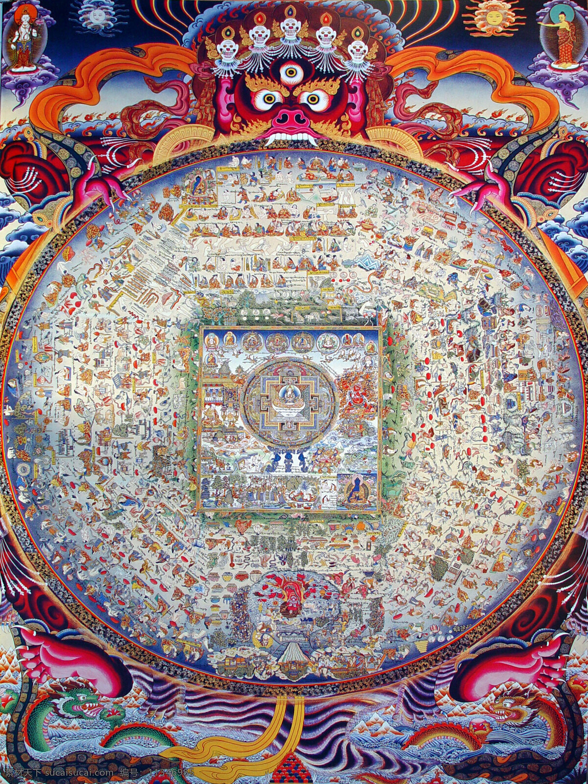 唐卡免费下载 藏药 唐卡 文化艺术 西藏 宗教信仰 坛城 曼陀罗 轮回